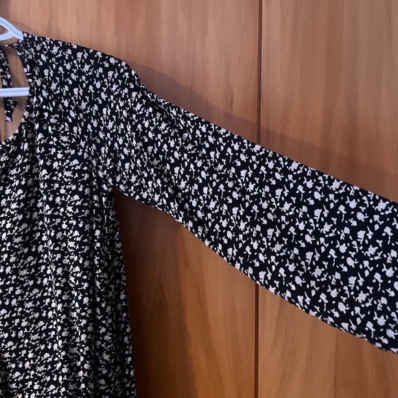 Mini Floral Babydoll Dress Black XS - Picture 3 of 9